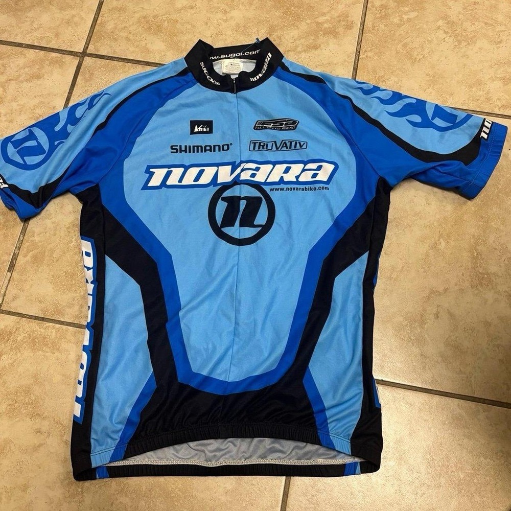 Novara by Sugoi Blue Cycling Jersey size large